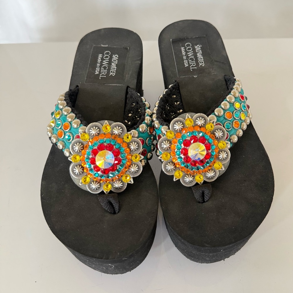 Black Beaded Women's Sandals